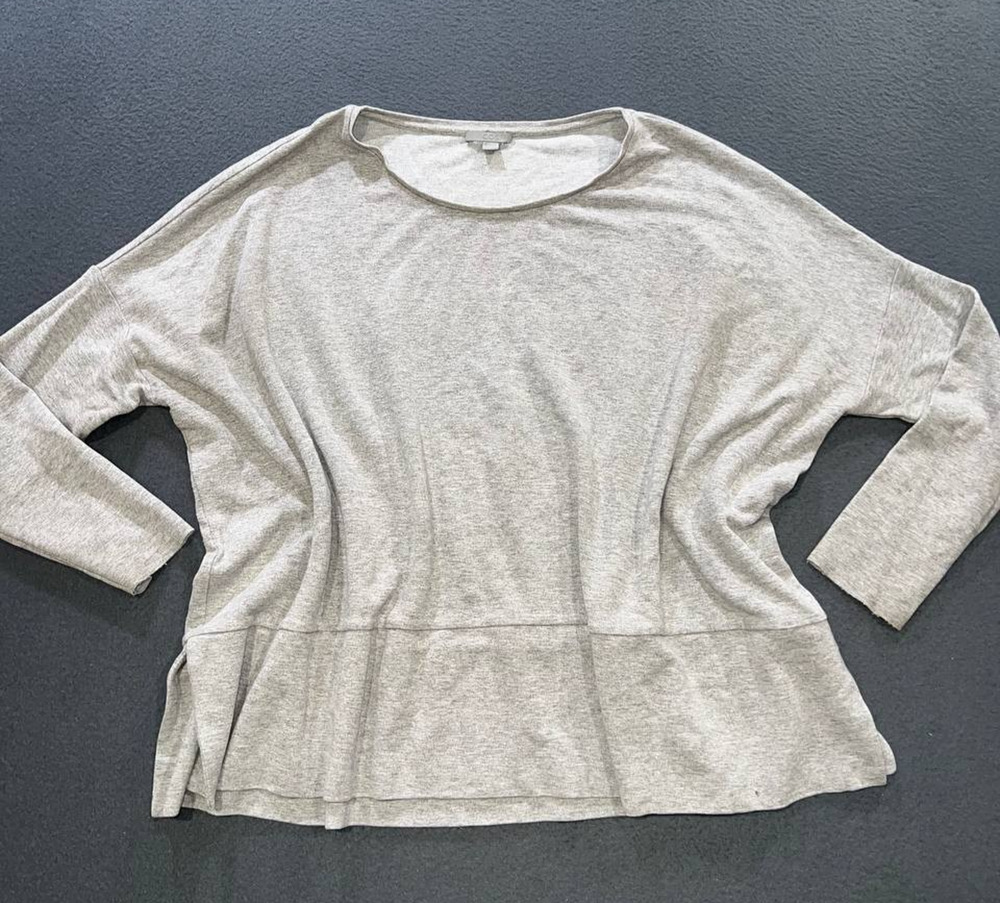 COS Sweater Oversized crew neck basic boho top Gray Size Large A011276